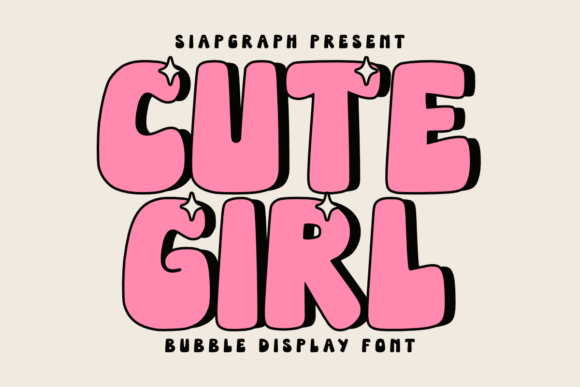 Cute Girl: A Playful Display Font for Whimsical Design