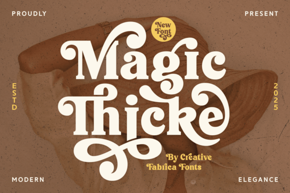 Magic Thicke: The Bold Serif Font with Retro Charm