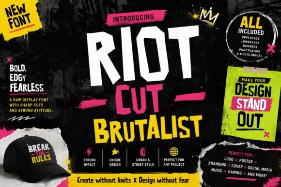 Riot Cut Brutalist: The Typeface for Designs That Demand Attention
